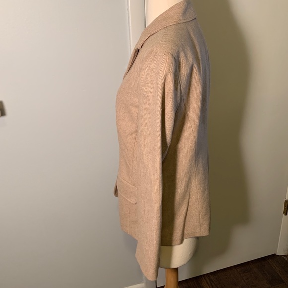 Coldwater Creek Brown Herringbone Blazer, 8P - Picture 3 of 10